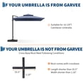 thumbnail image 5 of Lumiparty 4-Piece Cantilever Umbrella Base Stand for 10–15 ft Umbrellas, 330 lb Capacity, Fillable with Water or Sand, Patio Umbrella Base for Deck, Patio, Poolside, Black, 5 of 7