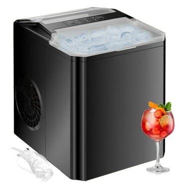 Countertop Ice Maker,Portable ice maker,26lbs in 24Hrs, Self-Cleaning Portable Ice Machine with Ice Scoop and Basket, 2 Sizes of Bullet Ice for Home Kitchen Office