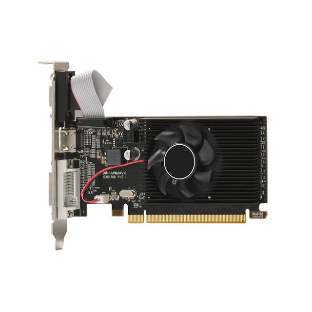 Tarjeta gráfica R5 230 2 GB GDDR3 625 MHZ 1066 MHZ 64 bits 40 nm 6 pines 1920X1080 -Compatible DVI-D VGA Negro
