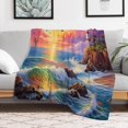 thumbnail image 5 of Ocean Lighthouse Soft Cozy Warm, Lightweight And Plush Flannel Throw Blankets - Perfect for Couch, Bed, Travel, 5 of 8