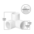 thumbnail image 5 of PVC Pipe Elbow 1 Inch 3 Way, DIY PVC Tee Elbow Fittings for PVC Pipe Connections,6PCS, 5 of 7