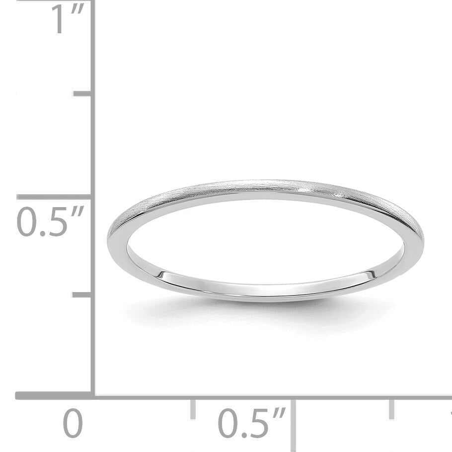 Lex & Lu 14k White Gold 1.2mm Half Round Satin Stackable Band Ring LAL14728 Lex & Lu 14k White Gold 1.2mm Half Round Satin Stackable Band Ring LAL14728