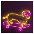 thumbnail image 1 of Letrero De Neón Con Un Perro En Monopatín, Ideal Para Decorar La Habitación Los Niños Brillo Ajustable 50cm, 1 of 3