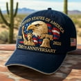 thumbnail image 6 of Eagle – United States 250th Anniversary Hat for Men Women Adjustable Bald Eagle Veterans Patriotic Baseball Cap, 6 of 6