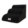thumbnail image 1 of Dog Stairs Curved Ladder 3 Steps Soft Comfortable Pet Stairs, Removable Washable Pet Ladder Small Dog Ramps for Sofa Bed, 1 of 3