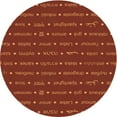 thumbnail image 1 of Ahgly Company Indoor Round Patterned Orange Red Orange Area Rugs, 4' Round, 1 of 6