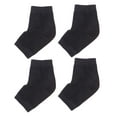 thumbnail image 1 of EeaseCA 2 Pairs Anti-crack Heel Socks Gel Heel Protector Moisturizing Socks Exfoliating Ankle Socks (Black), 1 of 7