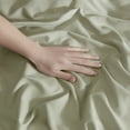 thumbnail image 6 of Virtu 3pc Duvet Cover Set, Luxury Microfiber Duvet Cover King with Pillow Shams, Sage Green, 6 of 10