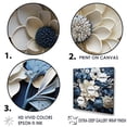 thumbnail image 3 of Designart "Seasonal Flowers In Watercolor Blues And Whites IV" Flowers Wall Decor, 3 of 7