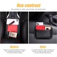 thumbnail image 4 of Car Seat Side Pocket Organizer, PU Leather Mini Storage Bag for Auto Door Window Console, Pen Phone Holder Tray Pouch Vehicle Seat Gap Filler for Organize Document, Registration, Notepad (Black), 4 of 8