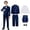 Blue, variant on Boys Suit Kids 5 Piece Tuxedo Suit Set for Teen Boys Formal Dresswear Jacket, Shirt,Vest, Pants and Tie Blue 11-12 Years