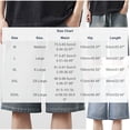 thumbnail image 3 of Men's Baggy Jean Shorts Below Knee Length Loose Fit Denim Shorts Y2K Streetwear Jorts 90s Vintage Wide Leg Short Pants, Elastic Waist Drawstring, 3 of 7