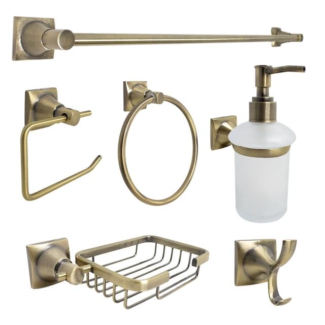 Set Completo De Accesorios Para Baño En Laton 6Pz MEER ACC-009