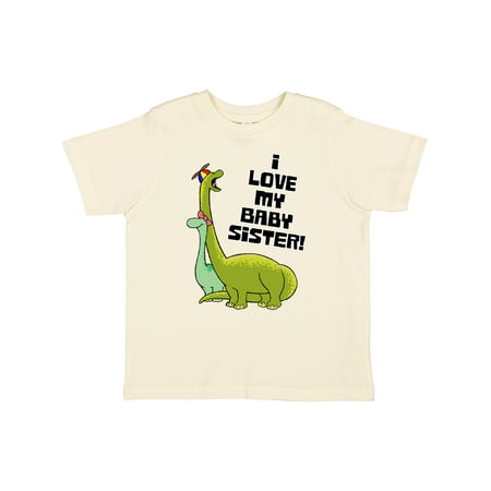

Inktastic I Love My Baby Sister with Baby Brontosauruses Gift Toddler Boy or Toddler Girl T-Shirt