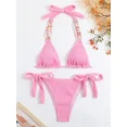 thumbnail image 4 of Traje baño triangular para mujer, trajes baño piezas, top halter, 4 of 5