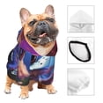 thumbnail image 3 of Balery Colorful Frog Among Flowers Sudadera con Capucha para Perros Pequeños – Ropa para Mascotas, Disfraz para Perros y Gatos, Ideal para Fiestas y Cosplay-Medium, 3 of 7