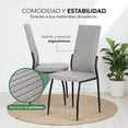 thumbnail image 4 of Juego Comedor 6 Sillas Mesa De Vidrio Templado Luna Moderno gris 7, 4 of 9