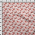 thumbnail image 4 of oneOone Polyester Spandex Red Fabric Floral Craft Projects Decor Fabric Printed By The Yard 56 Inch Wide, 4 of 4