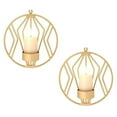 thumbnail image 1 of 2 candelabros de pared para velas de pilar pequeñas, portavelas de metal, decoraciones de pared para baño, patio, sala de estar, 1 of 8
