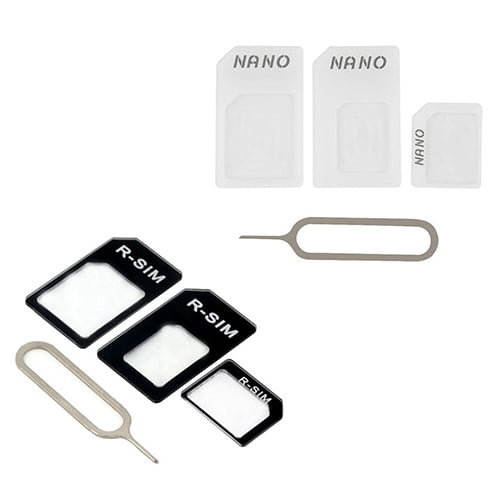 Adaptateur Carte SIM nano SIM et micro SIM iPhone smartphone Noir
