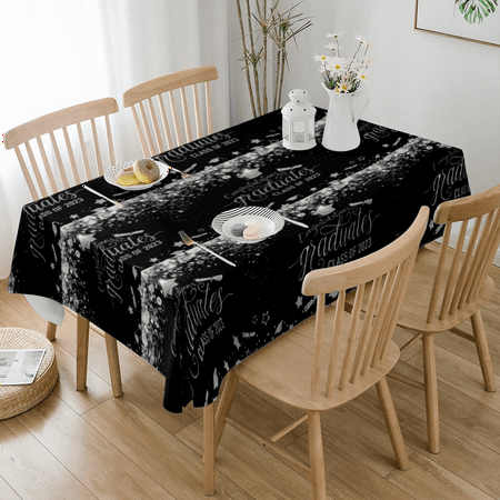 

2023 Graduation Party Tablecloths Rose Sequin Printed Table Cover Glitter Diamonds Happy 2023 Graduation Background for Girl Graduation Graduation Anniversary Indoor Outdoor(#10 L-59x84 )