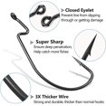 thumbnail image 3 of Fishing Hooks Set Bass Worm Hooks, 50pcs Fishing Worm Hooks Offset Hooks High Carbon Steel Wide Gap Bass Hooks for Bass Trout Salmon Freshwater Saltwater, 3 of 7
