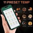 Smart Wireless Meat Thermometer with Bluetooth, delpattern Food
