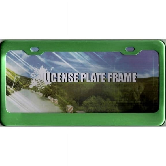 Green Anodized Aluminum License Plate Frame