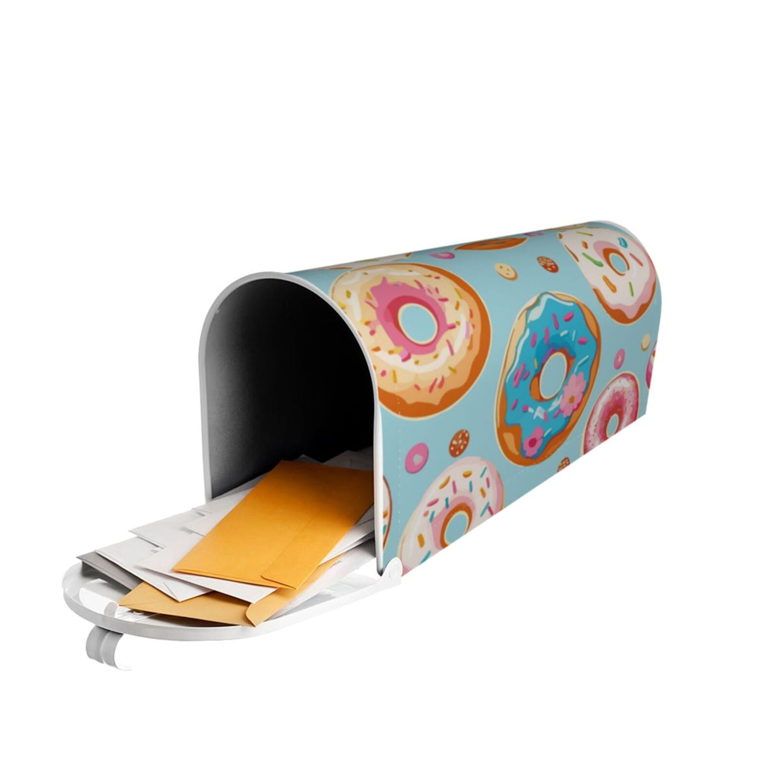 Xecao Colorful Donut for Mailbox Cover with Magnetic Strips, Waterproof and Sunscreen, Adds a Decorative Touch to Your Garden Yard.