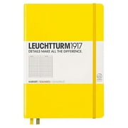 LEUCHTTURM1917 - Medium A5 Squared Hardcover Notebook (Lemon) - 251 Numbered Pages