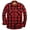 Red, variant on Men's Casual Plaid Shirts Button Down Long Sleeve Jackets Shirt with Chest Pocket Checked Shirt Jacket Thicker and Warmer for All Seasons Purple XL