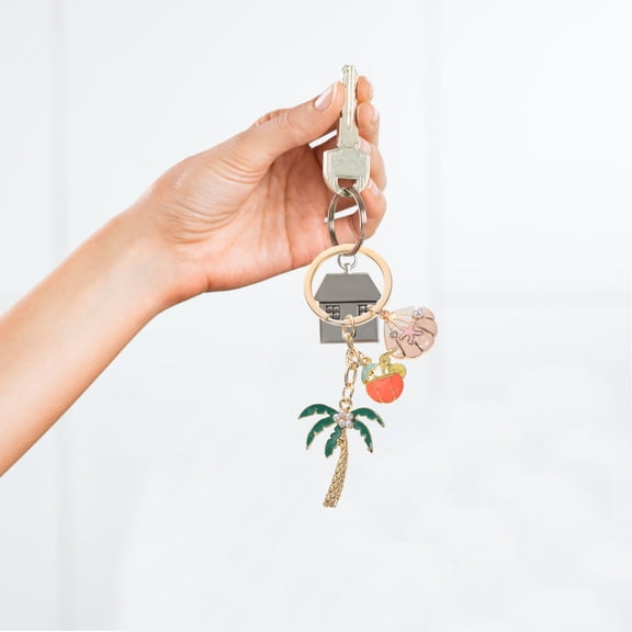 Topbathy Decorative Pendants for Women Tropical Style Key Chains with Summer Themed Tree Shape Design 1Pack