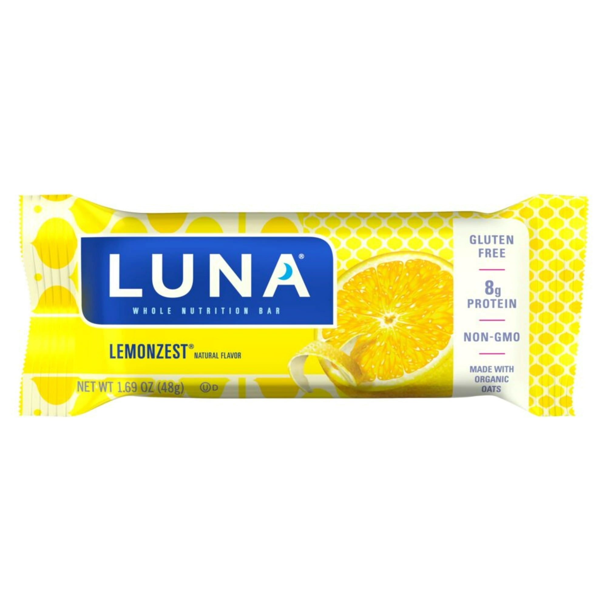 Luna Gluten Free Whole Nutrition Bars Lemon Zest - 6 Bars Pack of 2