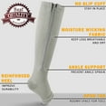 thumbnail image 4 of Ailaka Zipper Compression Socks 15-20 mmHg for Women & Men - Open Toe Knee High Support Socks with Easy On/Off Zipper, 1 Pair, 4 of 7
