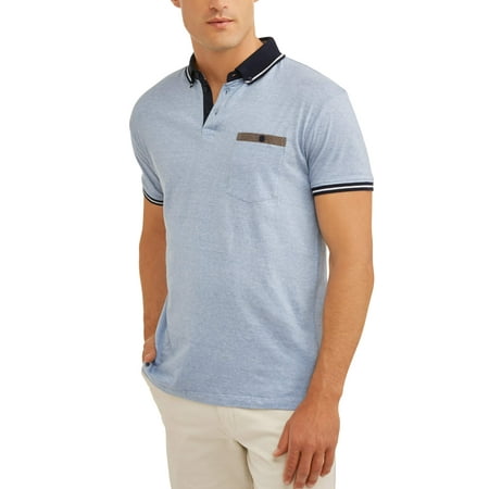 - Men's Pin Stripe Jersey Polo With Pocket