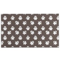 Brown Halloween Ghost Pattern Door Rugs,Washable Non Slip Door Mats Indoor,Decorative Door Mats,Entry Mat Indoor for Entrance,Bedroom,Kitchen,Bathroom,17"x30"