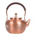 thumbnail image 1 of Tetera Infusora de té, de microelementos utilitarios, tetera de cobre sólido de 1,6 L, tetera para adorno de mesa familiar para el hogar patrón C, 1 of 8
