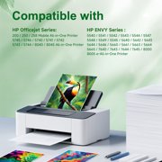 62XL Ink Cartridges Compatible for 62XL Ink Cartridge for Envy 5530 5540 5640 5660 7640 7645 Officejet 5740 8040 Series Printer ( 2-Pack,Tri-Color ,Black)