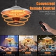 thumbnail image 4 of Costway 1500W Electric Hanging Heater Ceiling Mounted Infrared Heater w/Remote Control, 4 of 10
