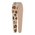 thumbnail image 4 of LUOGENLI Pantalon Décontracté pour Femme Pantalon Décontracté à Imprimé de Dessins Animés pour Dame Pantalon Décontracté pour WoWomen Pantalon Décontracté Coupe Ample pour Femme Kaki TG, 4 of 4