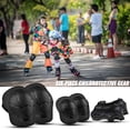thumbnail image 3 of NIBOLOG 6Pcs/Set Kids Protective Gears Breathable All Round Multipurpose 6 in 1 Adjustable Kids Knee Elbow Pads with Wrist Guards for Roller Skating Skateboarding Cycling, 3 of 8
