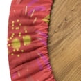 thumbnail image 5 of Ambesonne Floral Fitted Round Tablecloth, Warm Colored Botanical Art, 40"- 44" Diameter, Dark Coral Pale Vermilion, 5 of 5