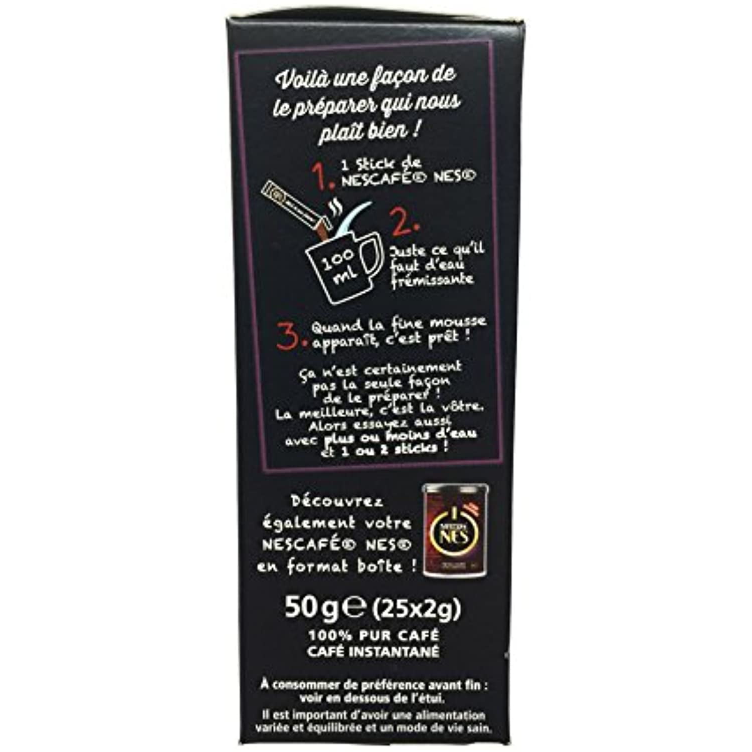 NESCAFE Boîte de 25 sticks de café instantané pur Arabica Espresso ≡  CALIPAGE