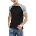 thumbnail image 1 of Ma Croix Mens Contrast Raglan Short Sleeve Baseball T Shirts, 1 of 6