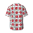 thumbnail image 6 of Lsque Sweet Red Fruit print Men's Cuban Collar Short Sleeve Shirt Summer Beachwear Casual Button Down Fashionable Vacation Leisure Shirt-Large, 6 of 7