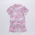 thumbnail image 4 of Summer Cute Outfit Toddler Baby Boys Girls Pajamas Button-Down PJs Shorts Set 2 Piece Short Sleeve Cotton Pajama Set, 4 of 4