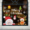 thumbnail image 2 of Pegatinas navideñas para ventanas, decoración navideña, copos de nieve, Papá Noel, reno, calcomanías para ventanas de vidrio, decoraciones navideñas, 2 of 5