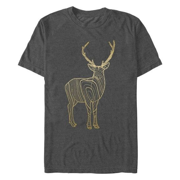 Men's Lost Gods Deer Tree Grain  Graphic T-Shirt