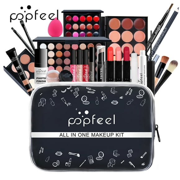 Trousse de Maquillage Professionnelle pour Femmes Trousse Complète, Ensemble de Maquillage Trousse Cosmétique de Maquillage avec Sac de Maquillage Inclut Palette d'Ombres à Paupières Pinceaux de Maquillage Ensemble Rouge à Lèvres Brillant à Lèvres Fond de Teint Cache-Cernes