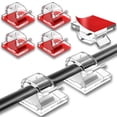 thumbnail image 1 of Soporte autoadhesivo transparente para cables Clips suoundey, 200 unidades, 1 of 7